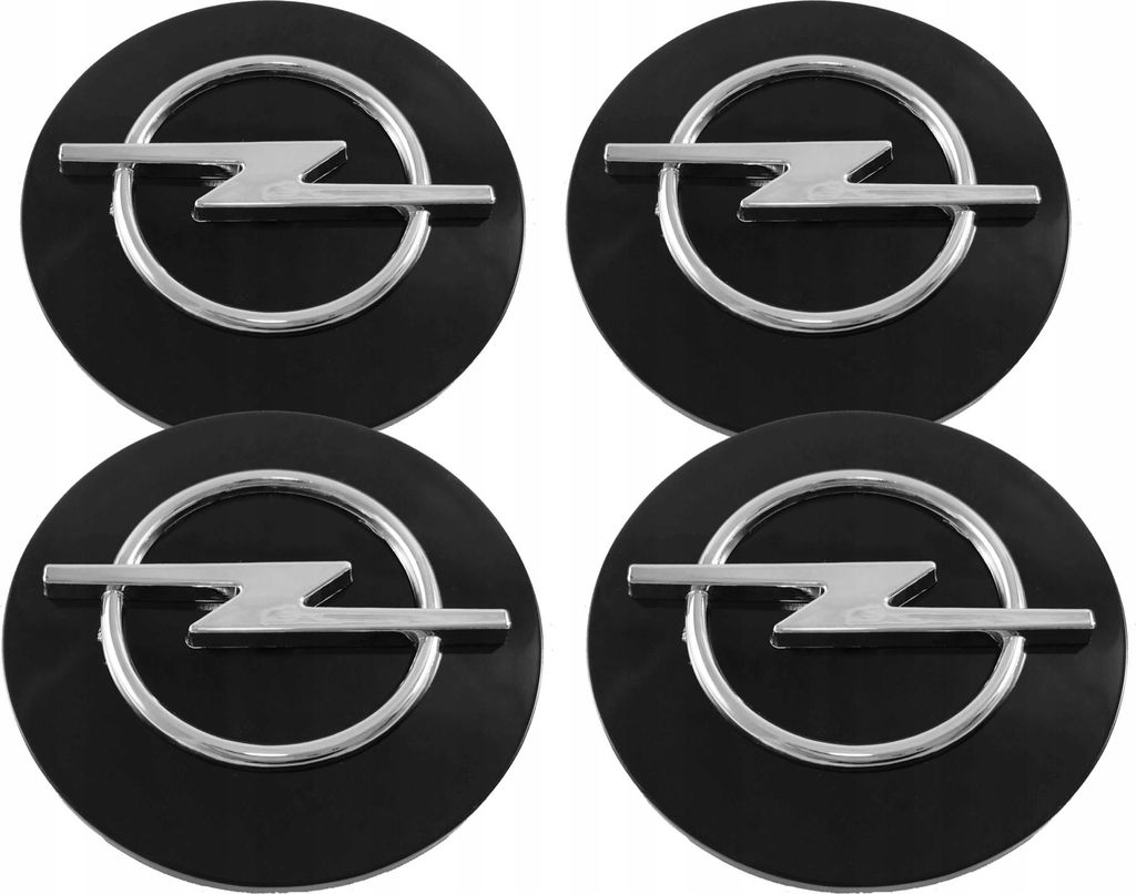 Schwarze Opel-Embleme 59 mm Satz mit 4 Stück