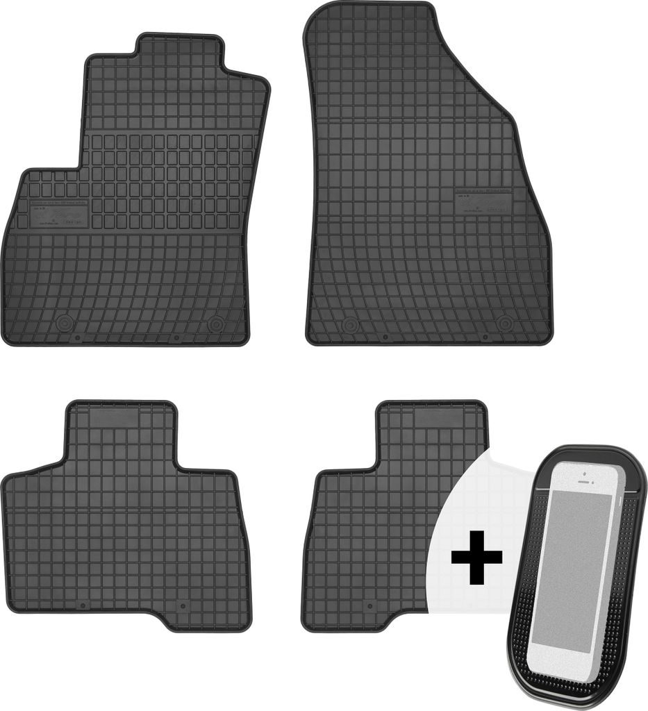 Gummimatten Auto Fußmatten Automatten Passgenau 4-teilig Set - passend für Citroen Nemo Fiat Fiorino III Peugeot Bipper ab 2007