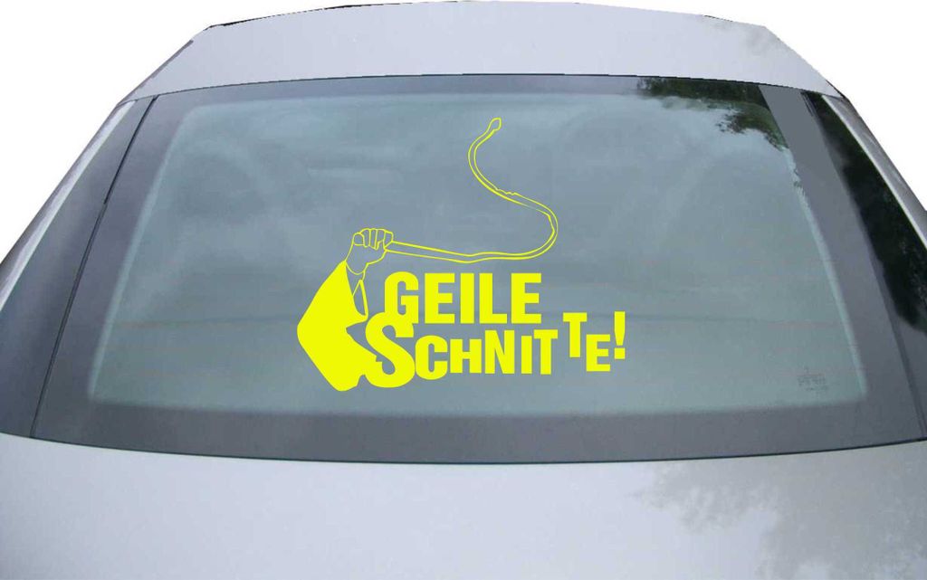 Indigos UG - Aufkleber Heckscheibe & Motorklappe DE6920 - neongelb - 600x500 mm - Geile Schnitte! - Auto Scheiben Fenster Heckklappe Tuning Racing ...