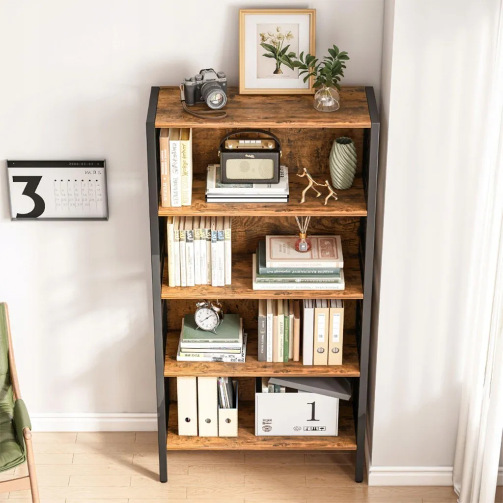 Support Mural Robuste MUVU : Solution de Rangement Bois Rétro Durable - 4