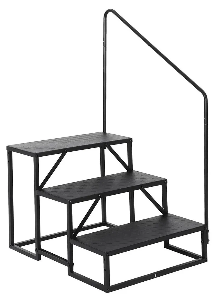 Marchepied caravane pliable 3 marches avec rampe de sécurité amovible RS3