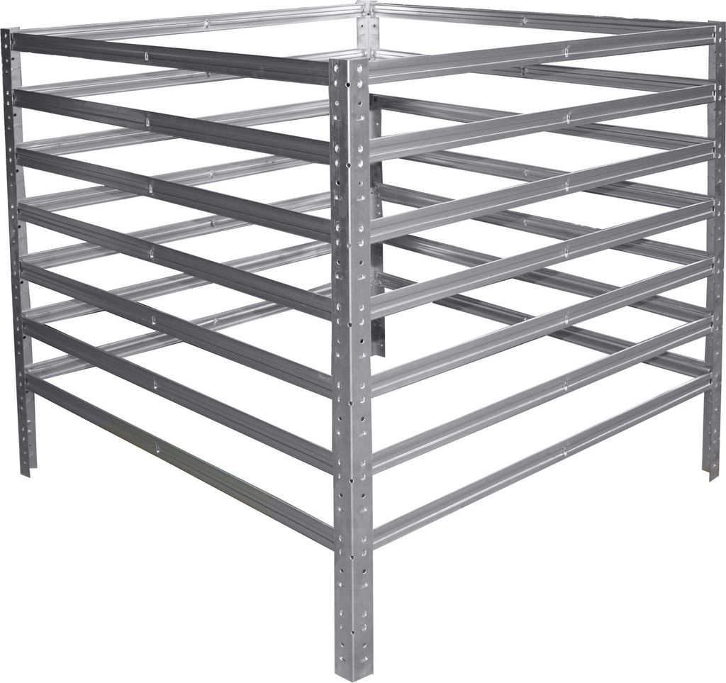 shelfplaza HOME 90x100x100 cm Komposter in verzinkt mit 900 Liter Volumen