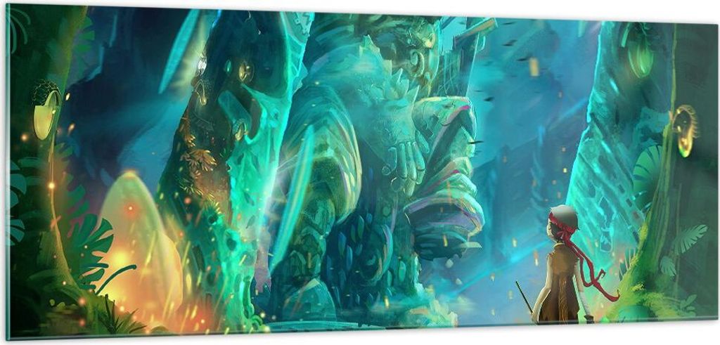 Bilder auf glas - Alt höhle geheimnis spaß - 100x40cm - Glasbilder - Wandbilder - Kunstdruck - zum Aufhängen bereit - Wanddekoration aus Glas - ...