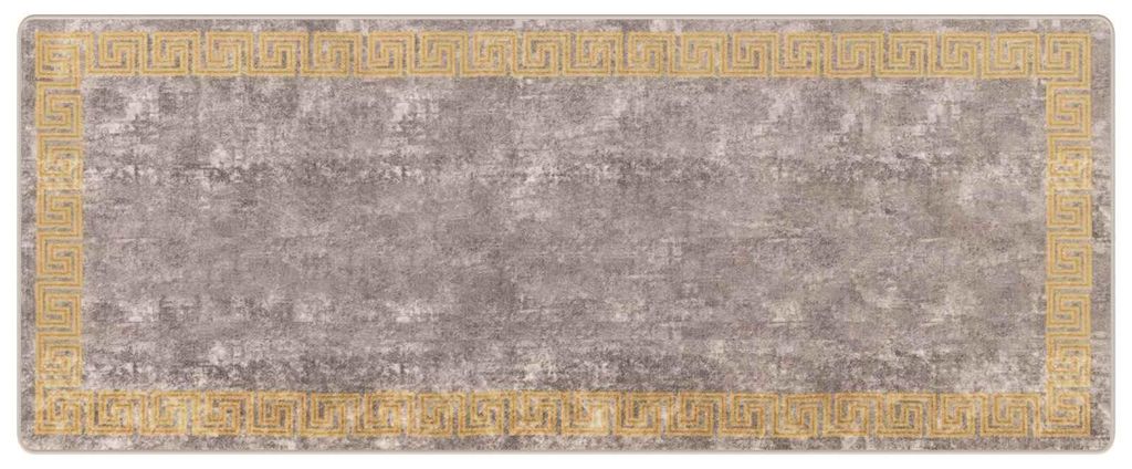 vidaXL Teppichläufer MARSA Grau 100 x 250 cm Polyester und PVC