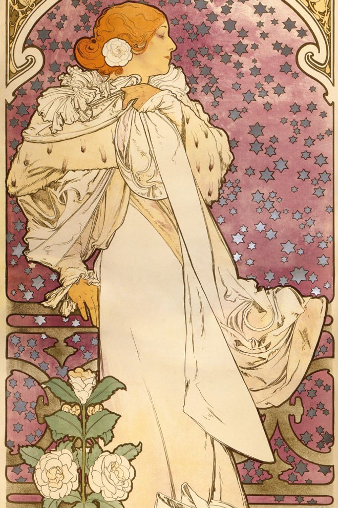 Alphonse Mucha Kunstdruck Bild - Sarah Bernhardt, Die Kamelien-Dame, 1896 (120 x 80 cm)
