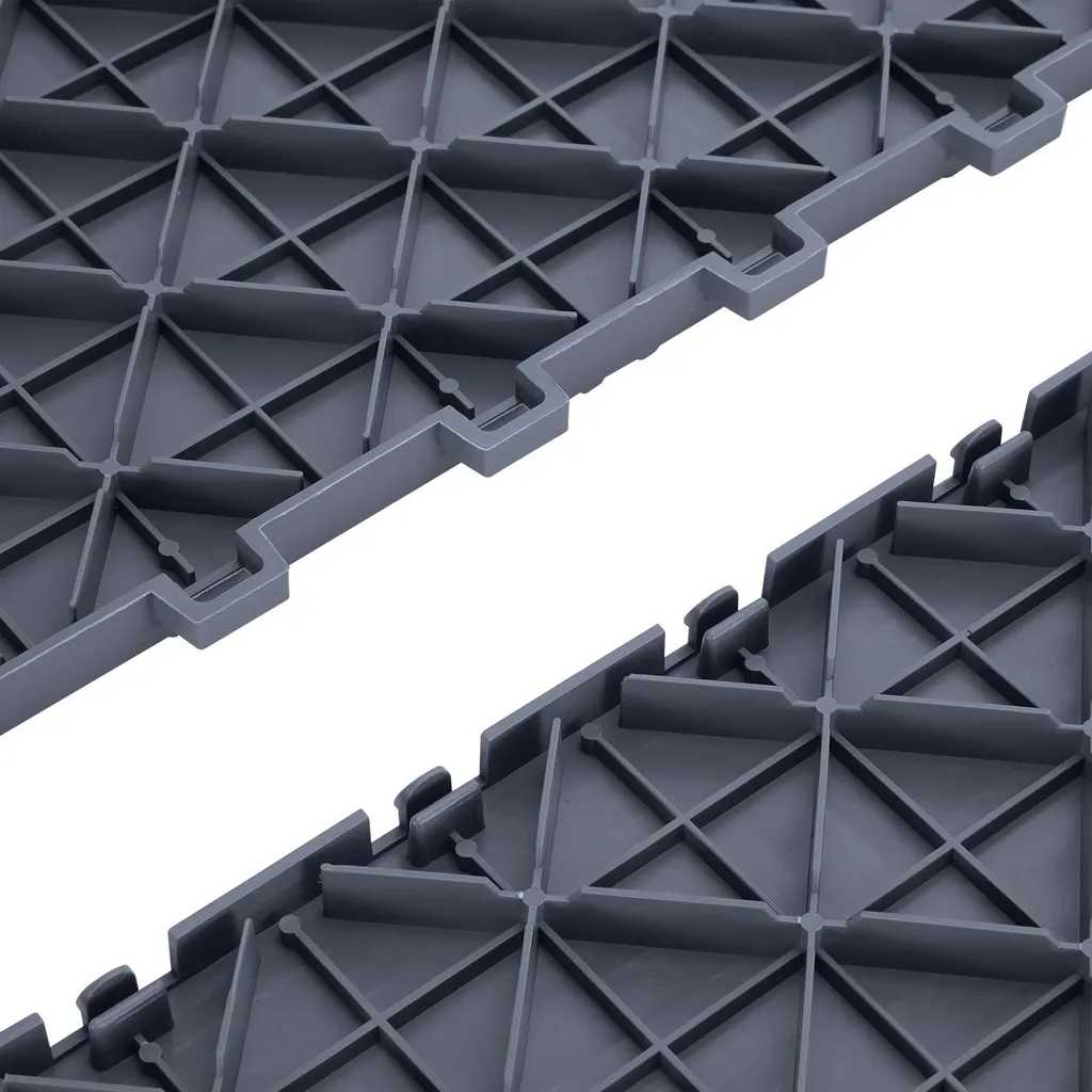 Dalles de garage antidérapantes structure double face gris graphite - 11