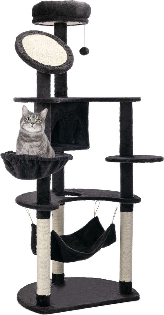 PawHut Großer Katzenkratzbaum 65 x 50 x 153 cm, Katzenturm, Produktbild 