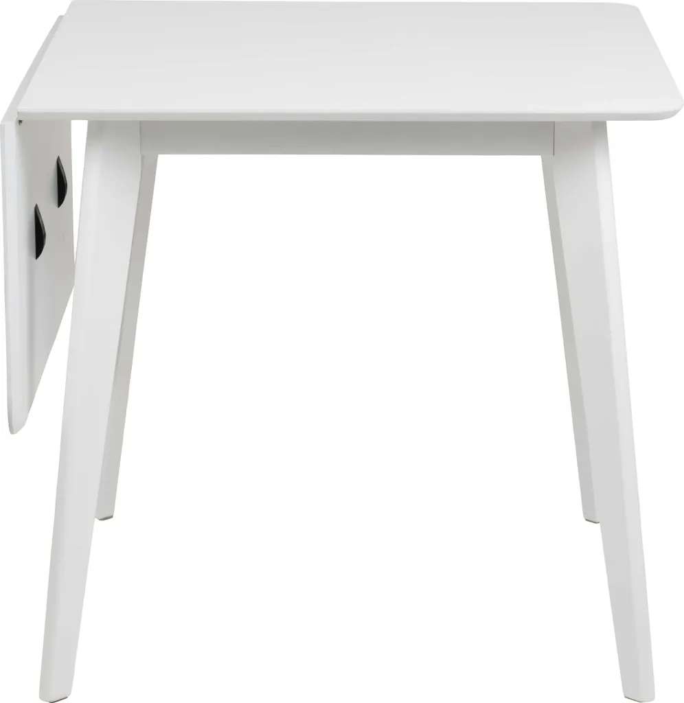 Table de repas rectangulaire blanche Roxby avec étagère basse intégrée