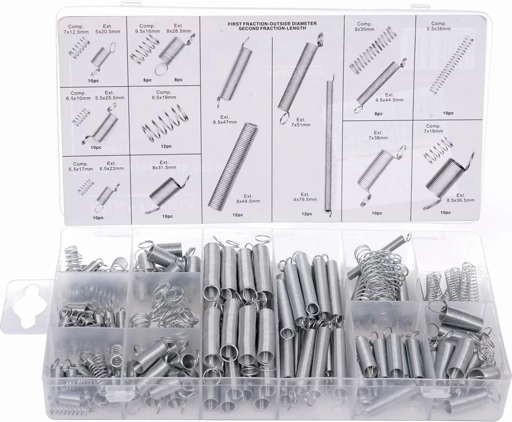 Jeu de 200 Ressorts Haute Résistance Kraft & Dele KD10483 en Acier