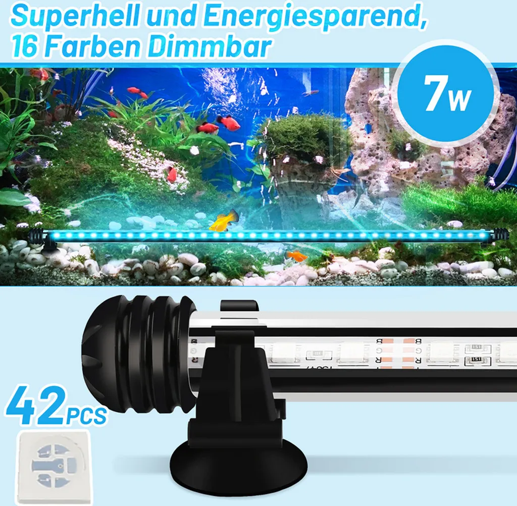 SWANEW Luce Acquario LED 71cm RGB: Sicurezza e Risparmio per Te - 3