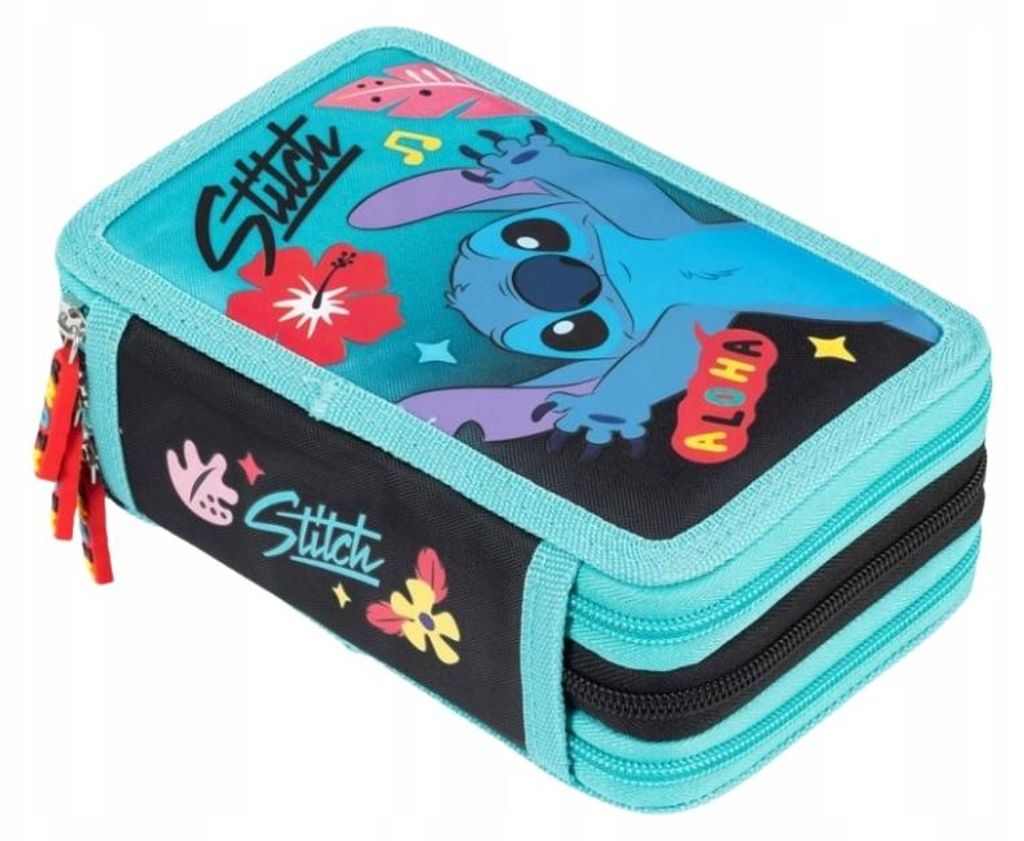 Astuccio a tre lembi con accessori Stitch Mint Aloha Immagine del prodotto 