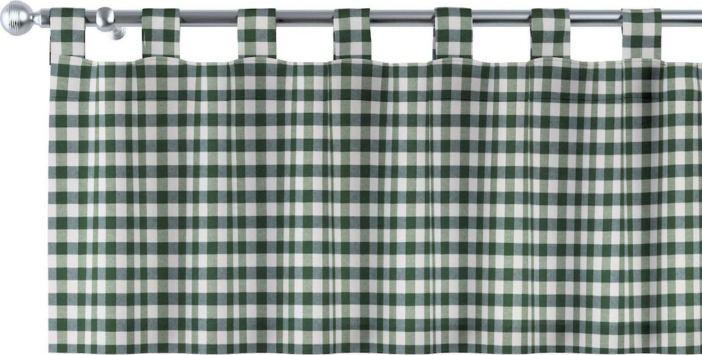 Dekoria Kurzgardine mit Schlaufen, grün-ecru, 130 x 40 cm