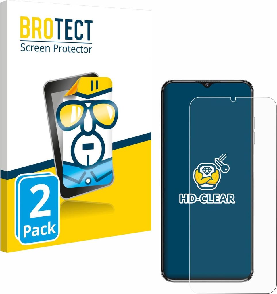 2x Für Oukitel C1 Pro Schutzfolie BROTECT Displayschutz Display Schutz Folie Klar Transparent