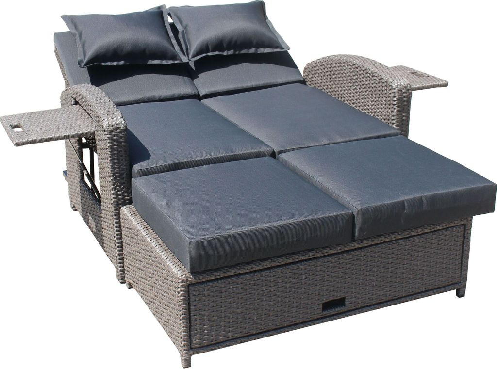 Garden Pleasure Loungesofa Nizza, dunkelgrau Kunststoff, Produktbild 6