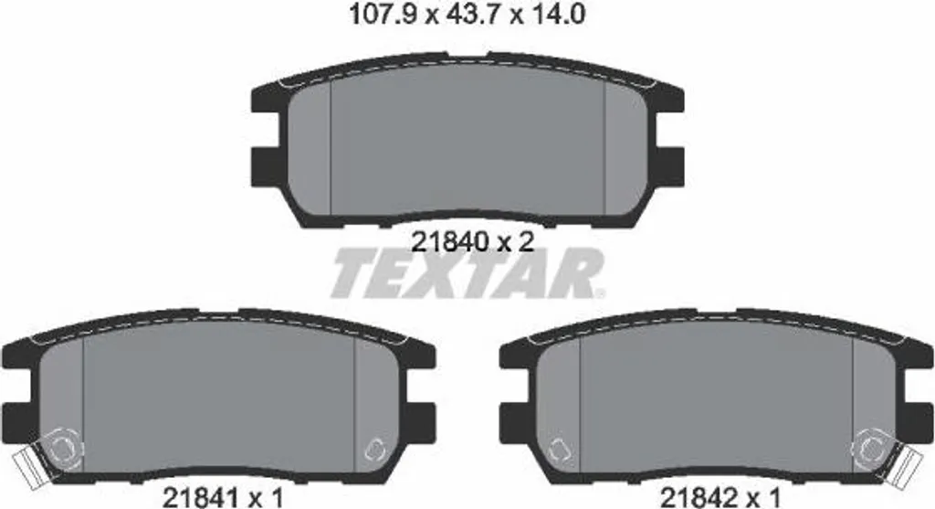 Plaquettes de frein haute performance TEXTAR 2184002 OE MB858463 L400