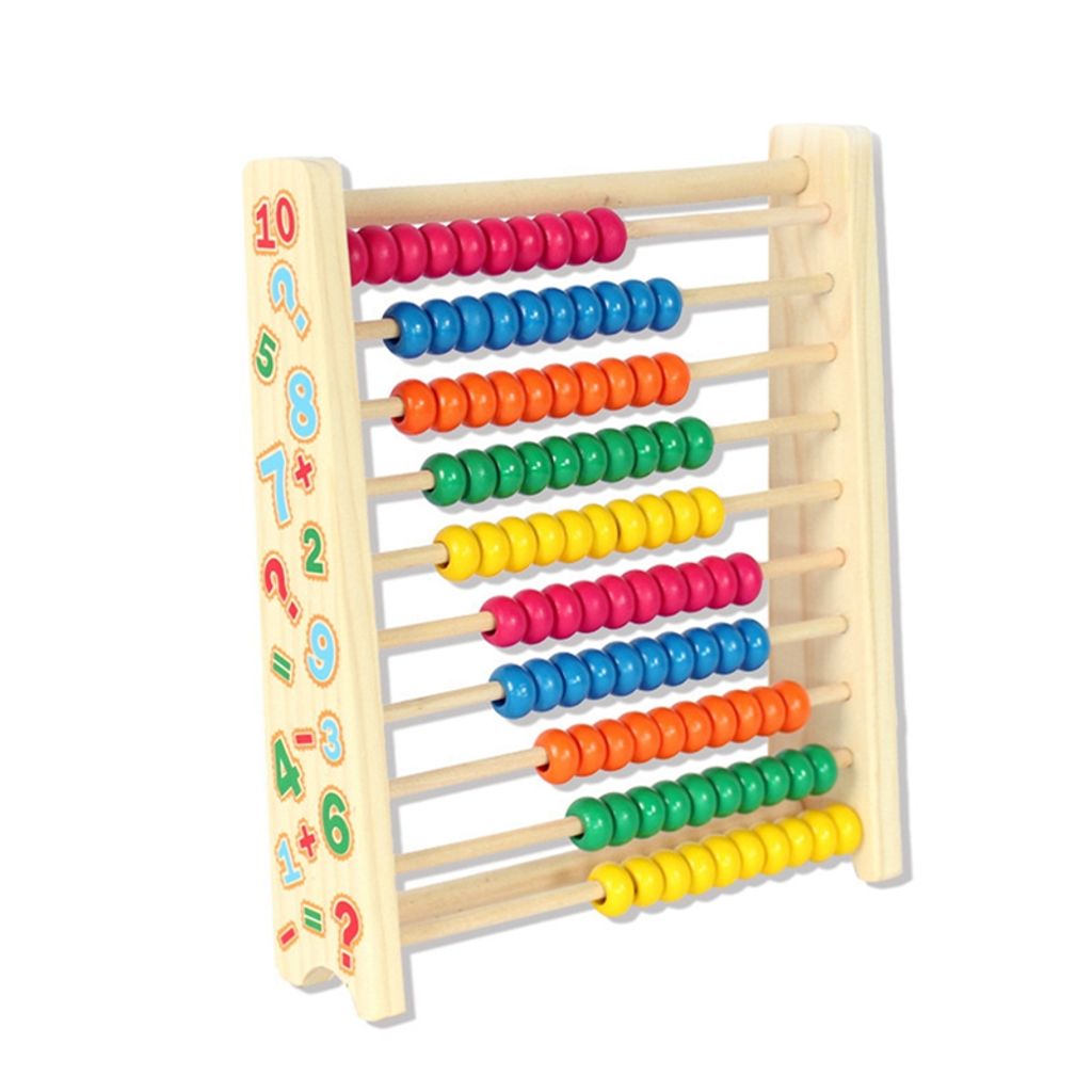 Jesunfuzhu Kinder Abakus Rechenschieber Rechenhilfe Rechenrahmen Zählrahmen Holz Weihnachtsgeschenk