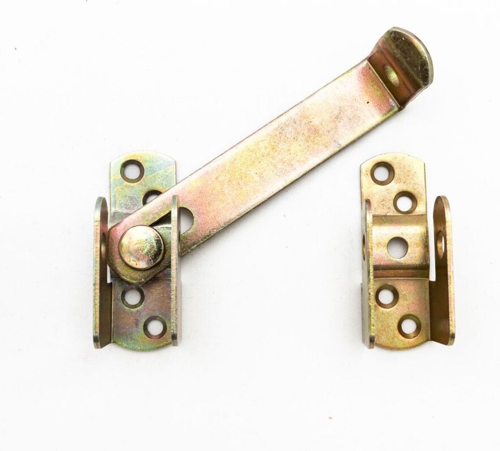 BKshop | Türriegel - Fensterriegel - 110 mm - Gelb Verzinkt - Für Türen und Fenster - Torriegel - ZKO 110