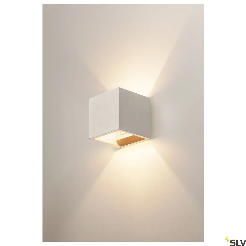 Applique murale SOLID CUBE grise G9 25W avec double diffusion haut et bas