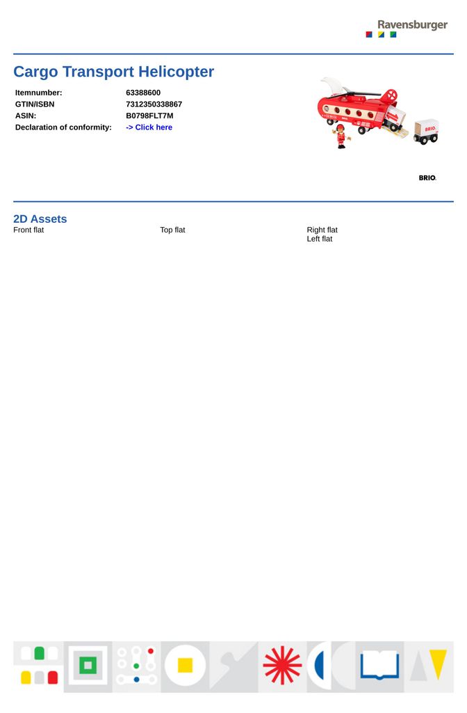 BRIO World - 33886 Trein-transporthelikopter Productafbeelding 