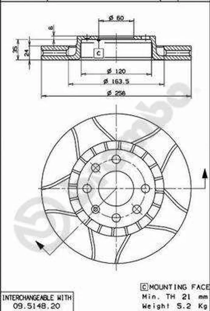 Disque de frein pour entretien Opel Vectra B J96 montage facile Brembo