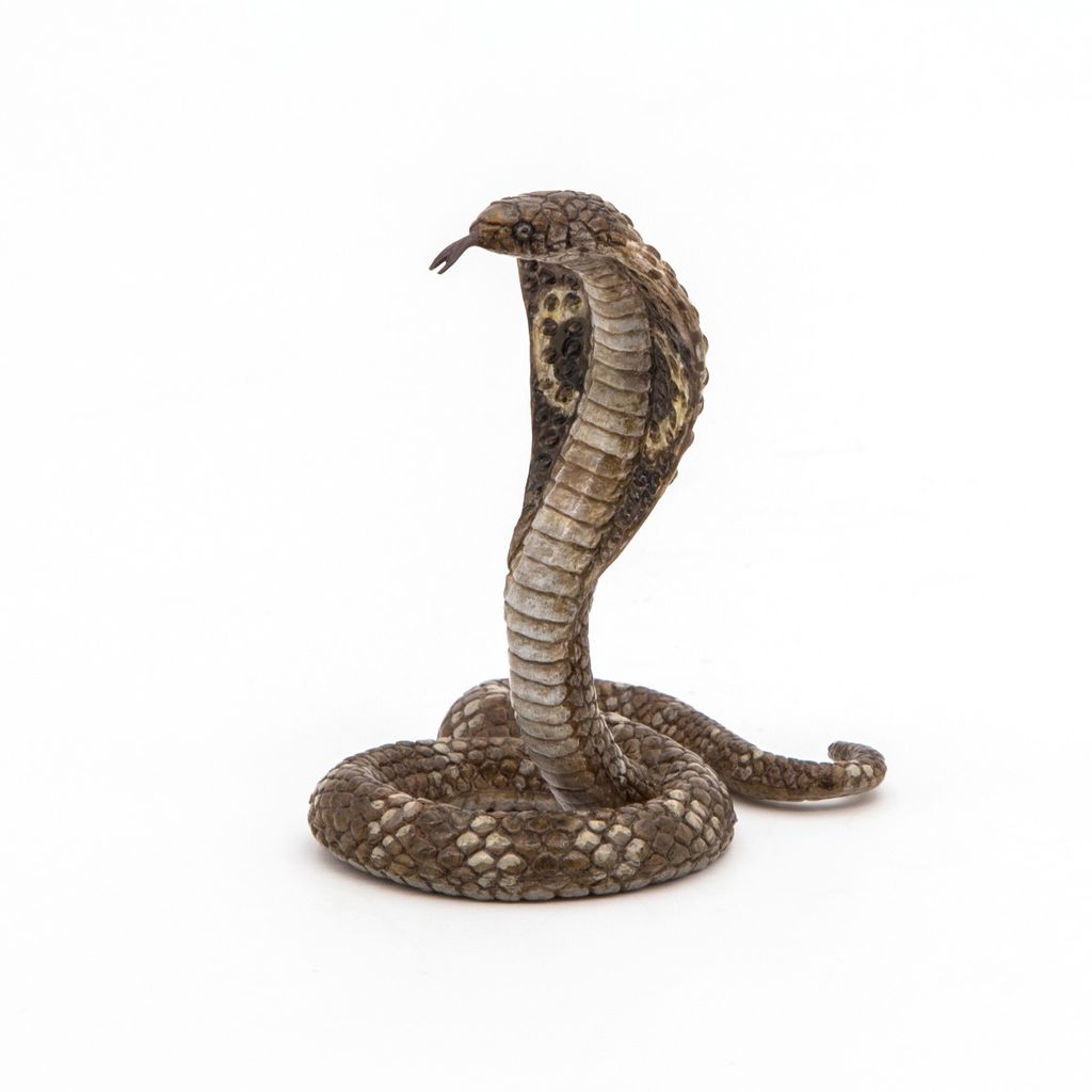 Papo- Figura Cobra Reale 5X5,5X6,6CM, Colore Beige - Immagine del prodotto 