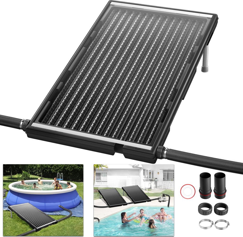 LARS360 Poolheizung Sonnenkollektor Schwarz Solar Heizung Produktbild 1