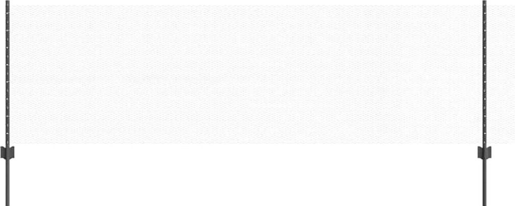 vidaXL Zaun mit Pfosten Grau 0,8 x 50 m Stahl und PVC