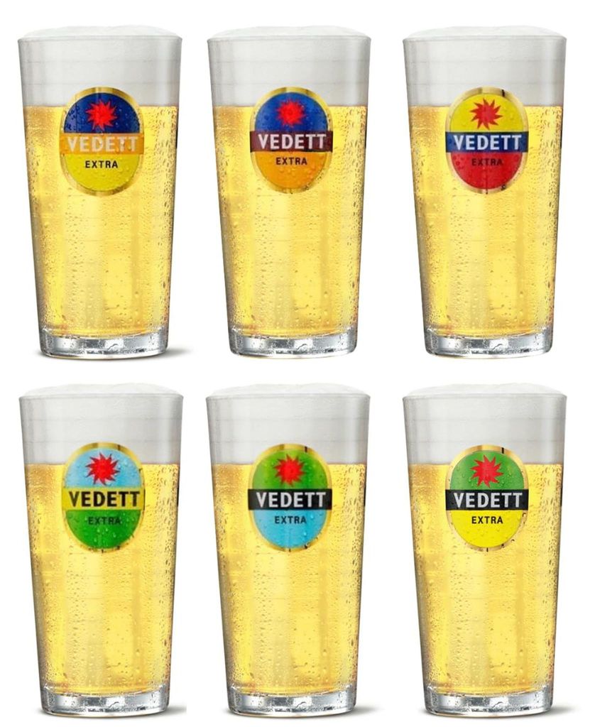 Vedett Extra Biergläser 330 ml, 6 Stück Produktbild 