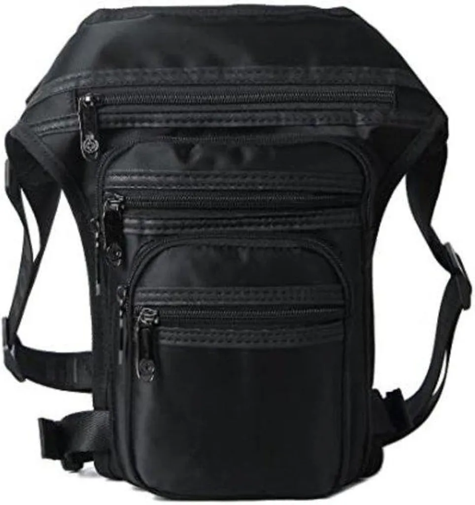 Sacoche de moteur en nylon noir pour voyage à moto et rangement d'outils