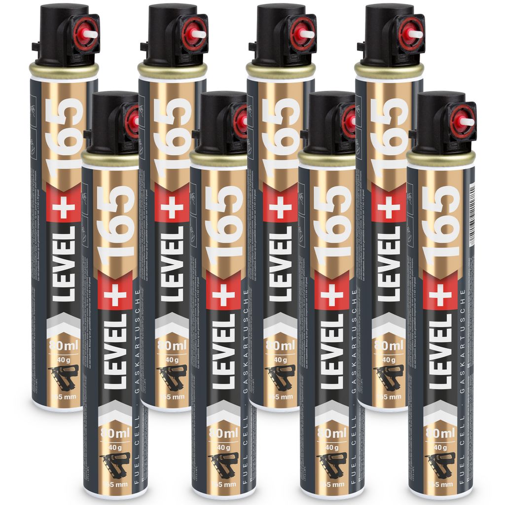 LEVEL+ Ersatzkartusche für Nagler 8 St. 165mm 80ml Rot Ring L+165