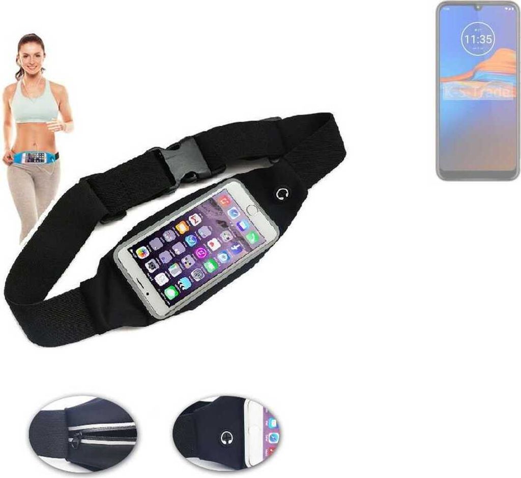 K-S-Trade Jogging-Armband kompatibel mit BLU Studio X5 Gürteltasche Umhängetasche Bauchtasche schwarz Sport Running Jogging Fitness Laufen Exercise