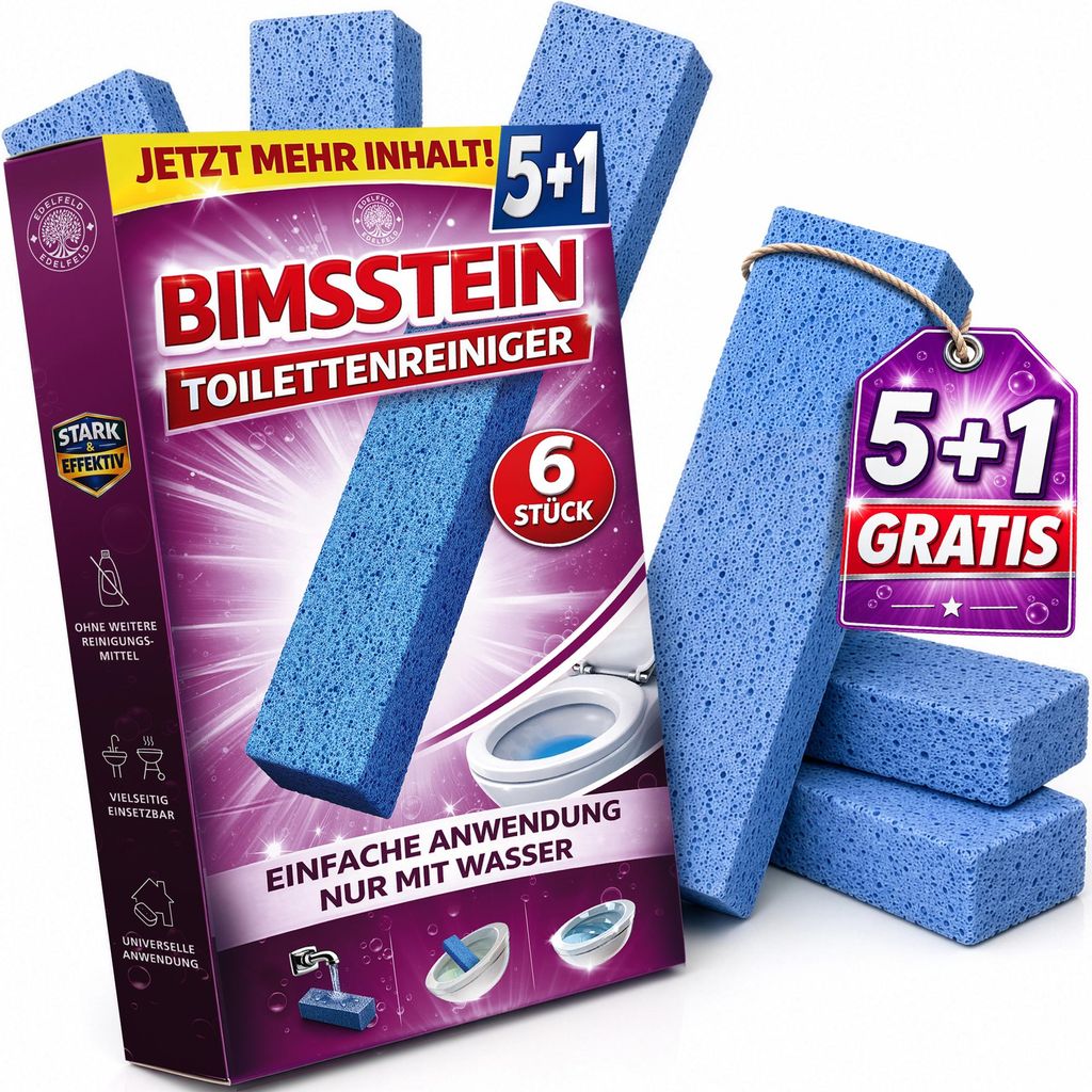 EDELFELD starker Bimsstein [6er Set] Reinigungsstein für Produktbild 