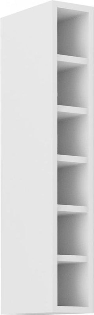 Hoher offener Schrank LUNARA – Breite 15 cm, weiß Produktbild 