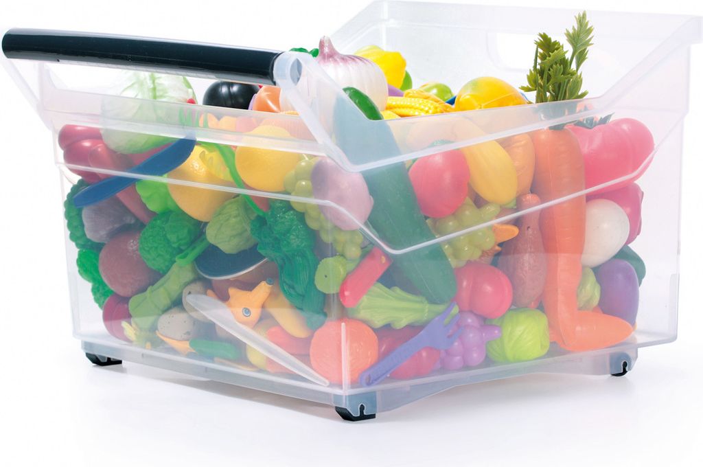 Kunststoff Aufbewahrungsbox 29 Liter mit Griffen und Rollen