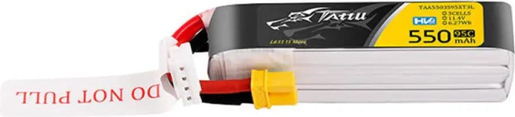 Batería LiPo Tattu 3S de 550mAh, 95C, 11,4V HV con conector Imagen del producto 