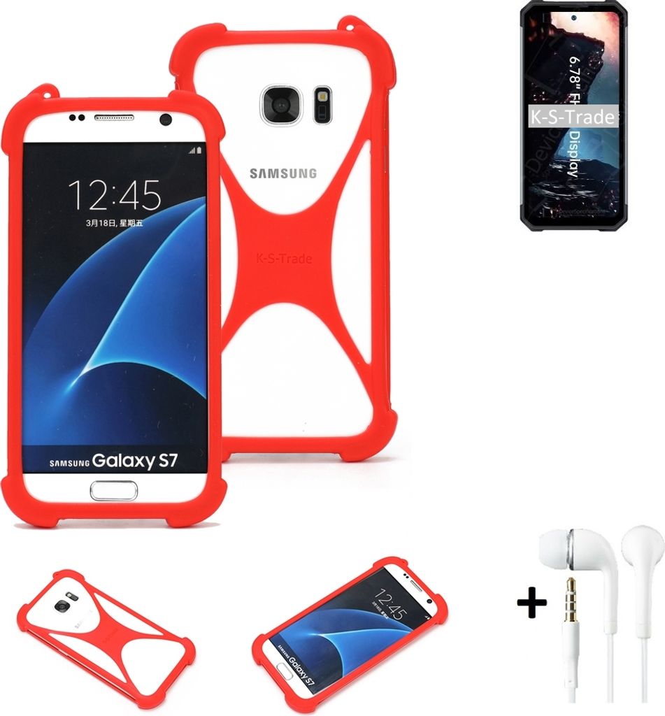 Handy-hülle + Kopfhörer kompatibel mit Oukitel WP17 Schutz-hülle Bumper Silikon Schutz Hülle Cover Case Silikoncase Silikonbumper TPU Softcase