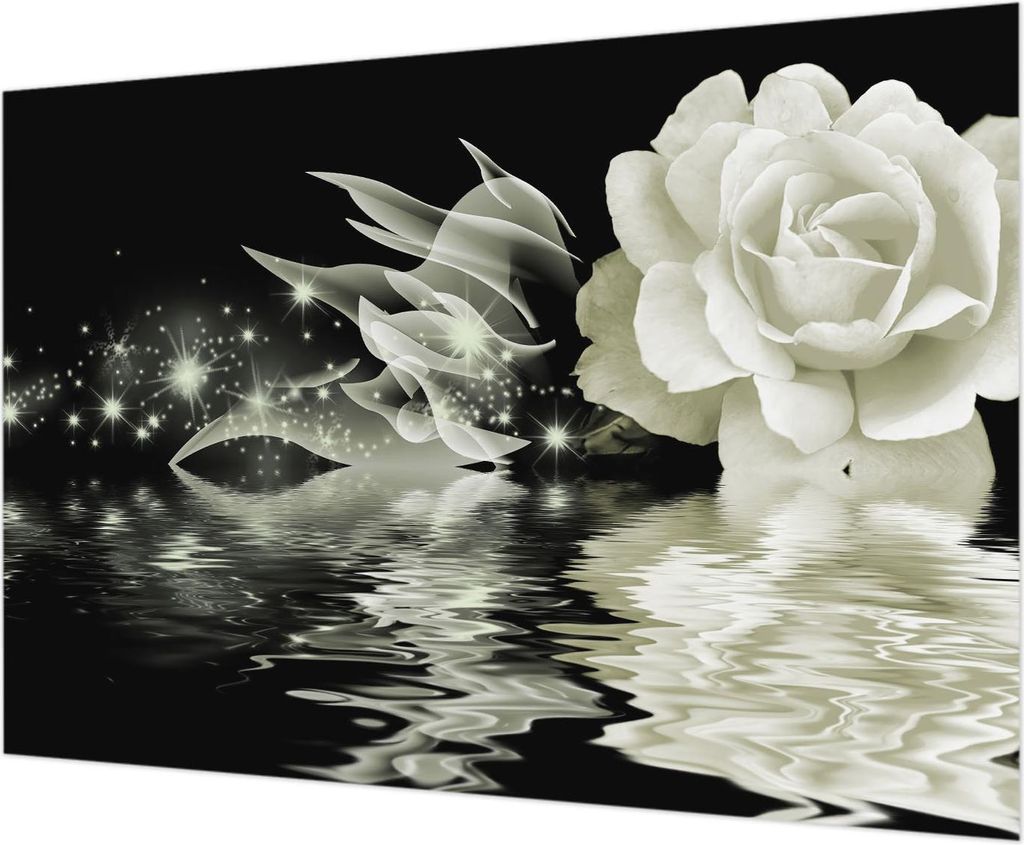 Wandtapete - Dekorative Tapete für Wohnzimmer - Tapetenfolie für Wanddekoration - 312x219 cm - Leuchtende Rose