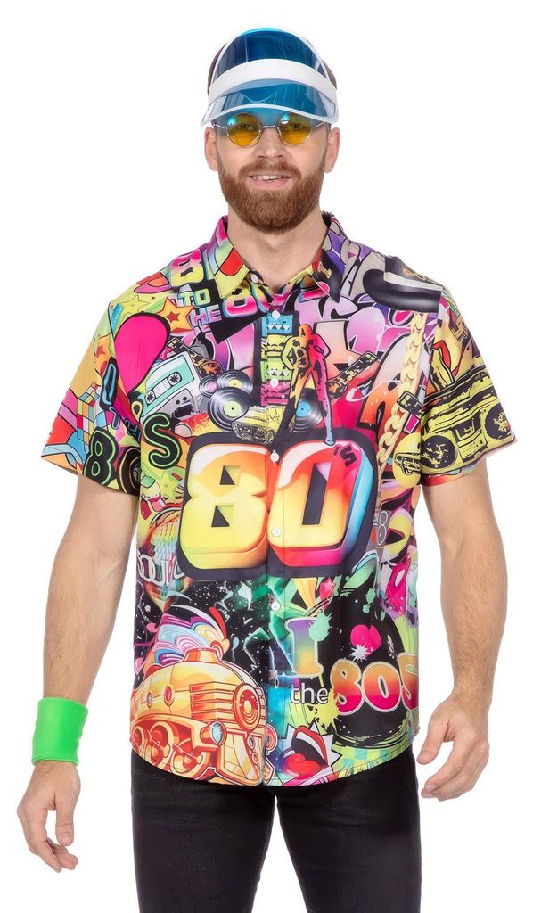 80er Jahre Party Hemd Größe: L Produktbild 