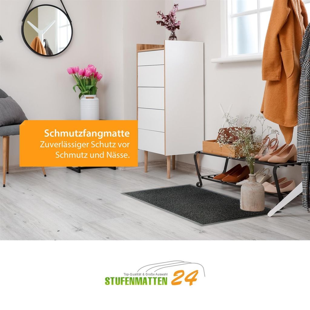 Schmutzfangmatte - Sauberlaufmatte grau-schwarz meliert 120 Produktbild 3