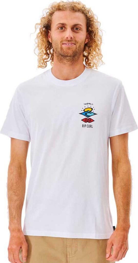 Rip Curl Search Icon Kurzarm-t-shirt Weiß M Mann Weiß M