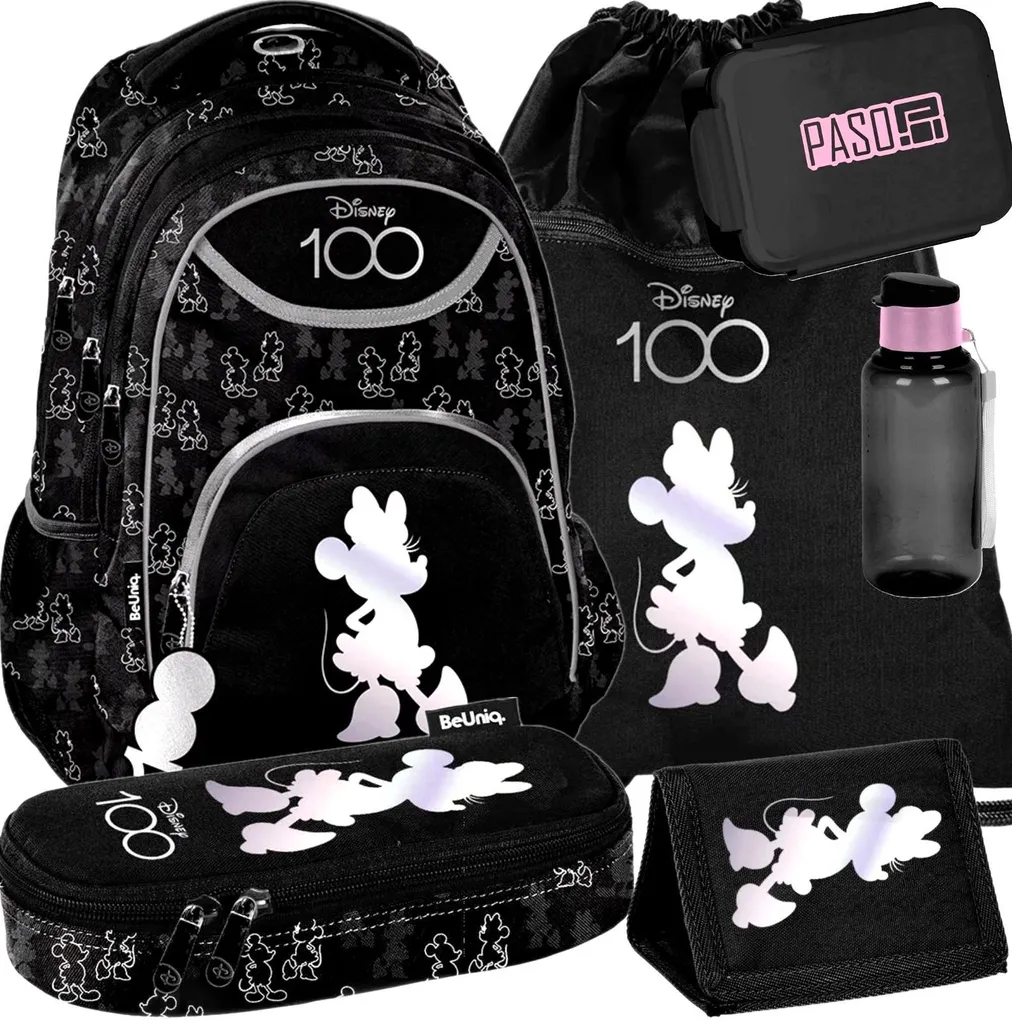 Ensemble Minnie Mouse 6 pièces avec sac à dos et cartable scolaire fille