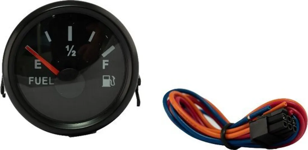 Hollex Compteur de Carburant Noir 9-32V Ø59mm Adapté aux Sondes 0-190Ω