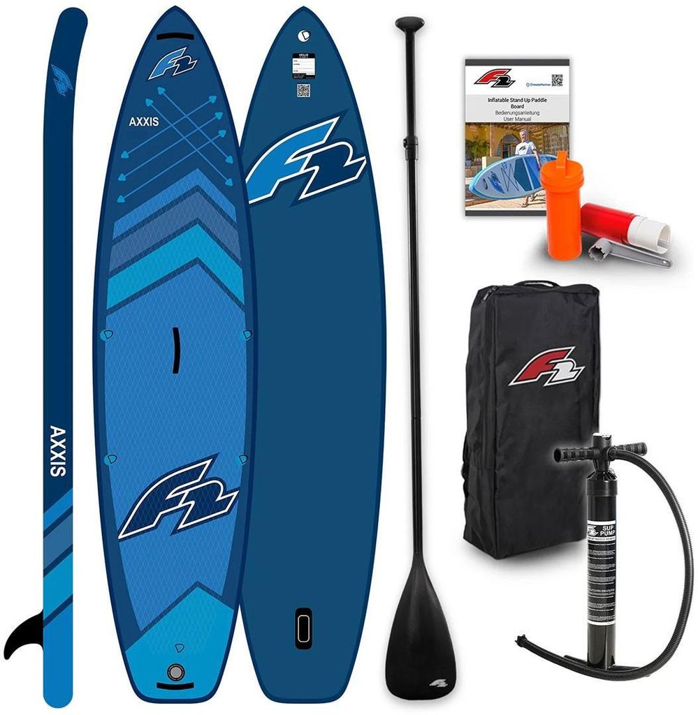F2 Axxis Combo 12.2 SUP Set Navy Blue iSUP Board Paddel Produktbild 