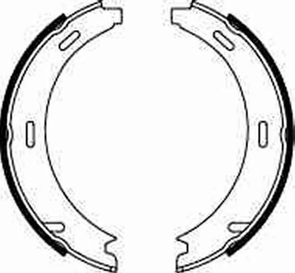 TRW GS8208 Set ganasce freno, freno di stazionamento OE 2014200820 compatibile con Classe A, Classe B, Classe C, CLK, Classe E, Classe S, SL, SLK