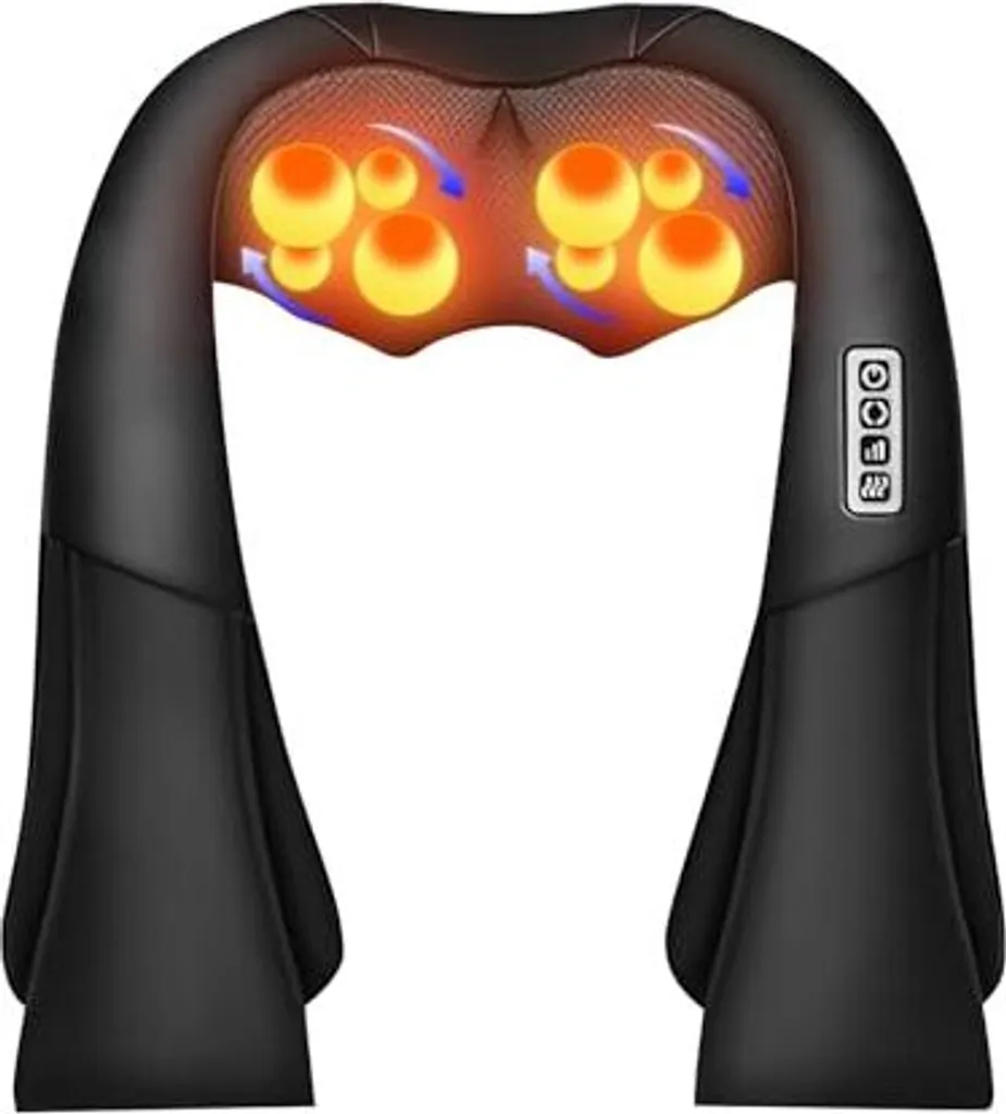 Funzione termostatica del pulsante di massaggio shiatsu del collo del tessuto profondo, collo elettrico, spalla, schiena, muscolo, sollievo dal dolore a casa, auto ufficio