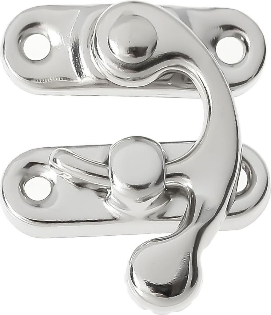50 Schlösser für Schatullen, Boxen und Truhen, 2,7 x 3,3 cm, silbern