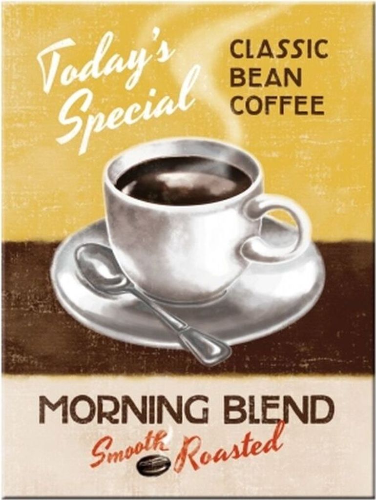 Nostalgic-Art - Magnet 6 x 8 cm - Coffee & Chocolate - Morning Blend