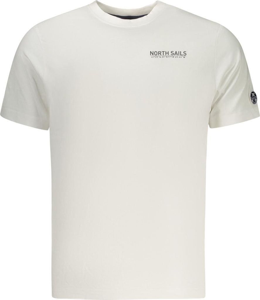 Weißes Herren Kurzarm T-Shirt mit Print und Rundhalsausschnitt