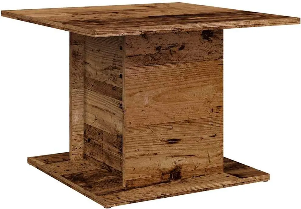 Table basse robuste imitation bois vieilli - Meuble stable et durable