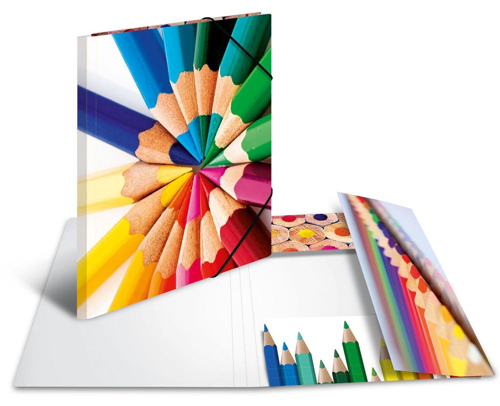 HERMA Eckspannermappe "Stifte" aus Karton DIN A4